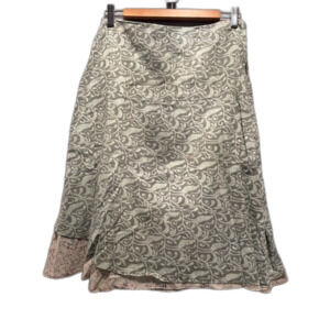 Calypso Blue and Gray Patterned Skirt – Women's Size Large